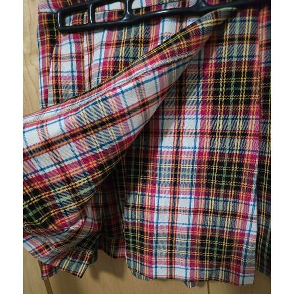 Zara Girls Plaid Pleated Mini Skirt Size 13-14 Multicolor School Style academia - Picture 3 of 10